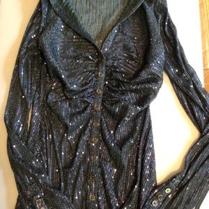 New! Free People sequin blouse